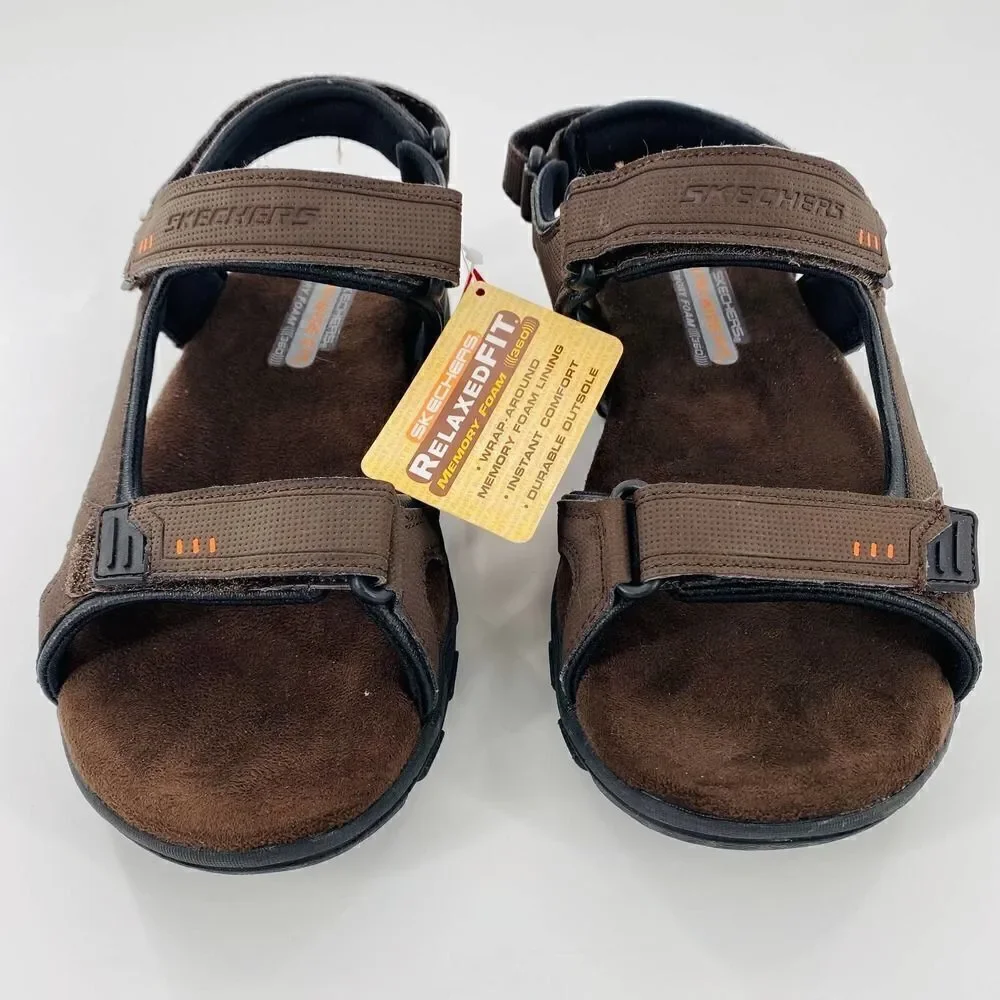 NWT SKECHERS Relaxed Fit Conner-Louden Sandals in Brown Size 7